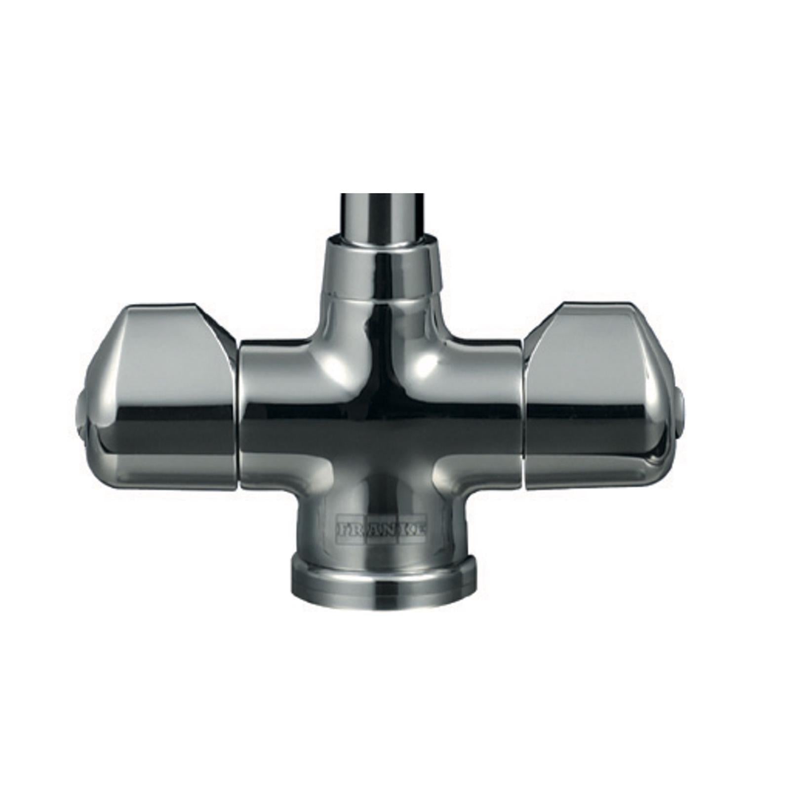 Franke Danube Traditional Twin Lever Swivel Spout Mono Mixer Chrome Kitchen Tap